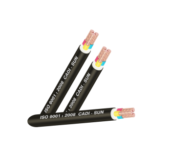 Coaxial cable with low voltage 0.6 / 1KV 3 Cu / XLPE / PVC conductor